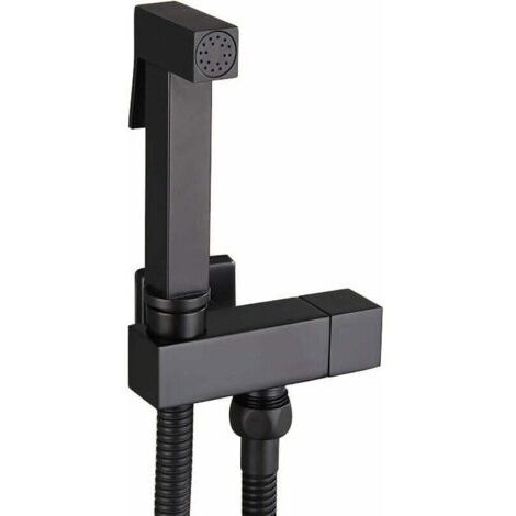 VURAHOME - Kit douchette WC noir - Pulvérisateur bidet à main laiton - Hygiène personnelle - Facile à installer - Particuliers (1/4)