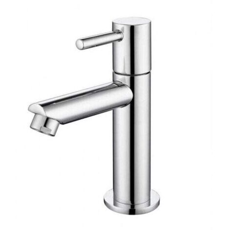 VURAHOME - Robinet Eau Froide Robinetterie Lavabo pour Lave-Mains Robinet , XU,Salle de Bain Corps en Laiton Chromé Mousseur Démontable Haute Qualité - (1/4)