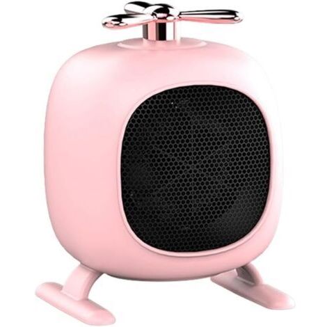VURAHOME - Mini radiateur portable sans pales pour intérieur, silencieux, protection contre la surchauffe, ventilateur de chauffage de bureau adapté pour le salon, la chambre et le bureau-Rose (1/5)