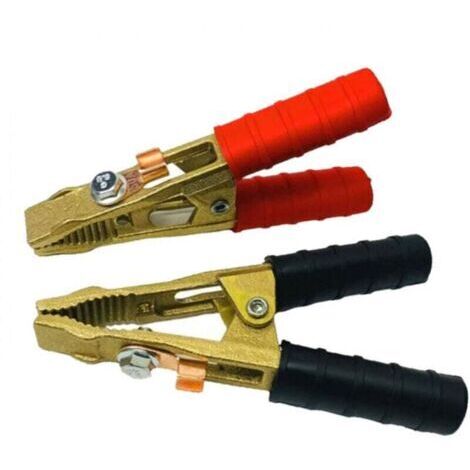 VURAHOME - Lot de 2 pinces de démarrage en laiton 250B – Conductivité élevée – Couleurs rouge et noire – Pour batteries automobiles (1/4)