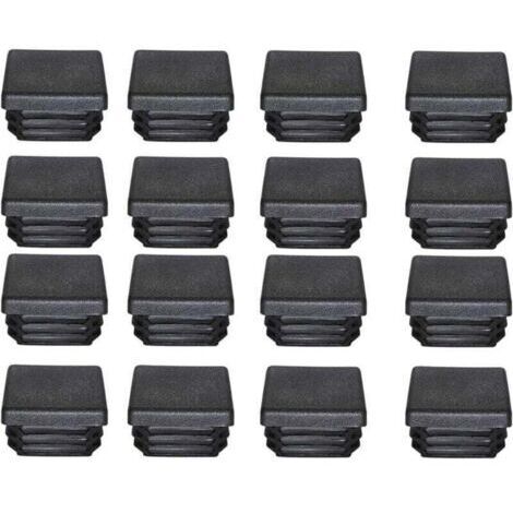 VURAHOME - Promotion, Bouchon Plastique 40x40mm Embout Tube Carre Noir Plastique , XU,Embout Bouchons D'obturation pour Pieds de Meuble Trampoline 16PCS,AAFGVC - (1/4)