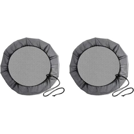 VURAHOME -Filet de Baril de Pluie, 2 Pièces Filet de Protection avec Cordon de Serrage, Couverture Anti-Moustique & Animaux pour Récupérateur deau de Pluie (Diamètre 95 cm) (1/5)