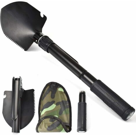VURAHOME -Pelle de Camping Pliante Pelle Multifonction - Léger Bêche avec Sac de Transport Petit Multi-Outils pour Camping Randonnée Chasse Pêche Survie et Jardinage (1/5)