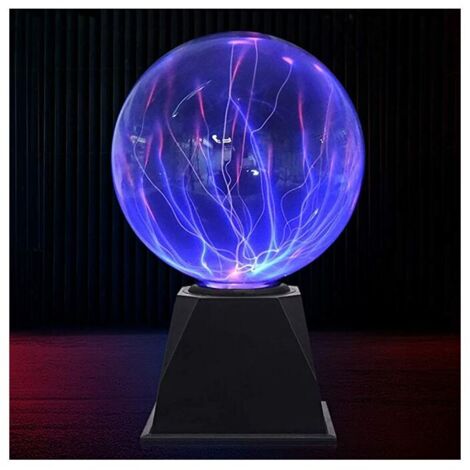 VURAHOME -nuit 5" Bleu Lumière Boule Plasma, Lampe Plasma magique sensible au toucher et voix, Lumière d'ambiance Decoration Foudre, Lumière (1/5)