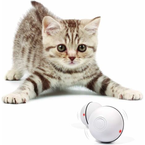 VURAHOME -Jouet interactif intelligent pour chat - Version la plus récente Boule auto-rotative à 360 degrés, Jouet pour animaux de compagnie rechargeable par USB, Lumière LED rotative intégrée, Stimul (1/5)
