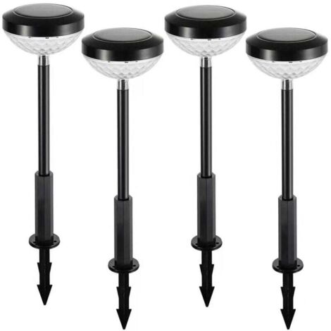VURAHOME -Lot de 4 lampes solaires d'exterieur lampe de projection couleurs changeantes ou blanc chaud etanches IP67 pour jardin allee paysage (1/5)