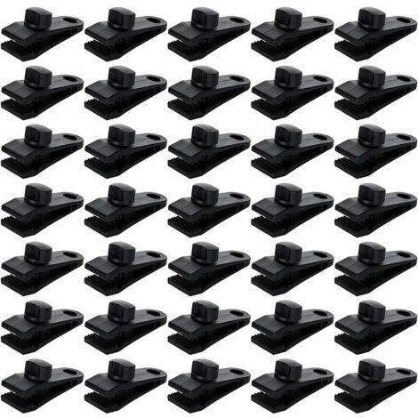 VURAHOME -Lot de 30 Clip de Bâche Tente, Pince pour Bâche de Verrouillage, Pince pour Bache Pince pour Auvent Fixation Bache Tarp Caravan Housse Couvertures de Piscine (1/5)