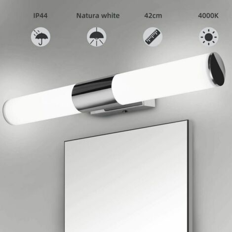 VURAHOME - 16W lumière chaude salle de bain miroir armoire lumière LED salle de bain miroir lumière, miroir armoire lumière (1/5)