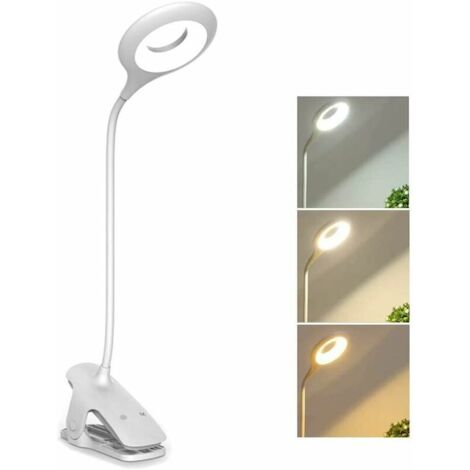 VURAHOME -PH500 blanc 1800MA gradation tonifiant pince de chevet lampe lampe de lecture protection des yeux lampe de bureau intelligente