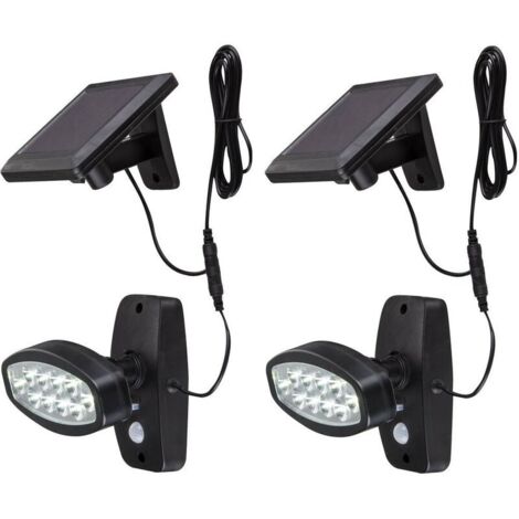 VURAHOME -Solar Wall Light Applique murale à capteur solaire 10led Spot à capteur solaire (1/5)