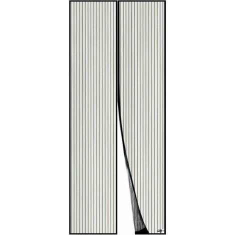 VURAHOME - Magnetic Door Screen, Ultra Fine Mesh, Powerful Magnets, Complete Installation Kit, Adhesive and Hook-and-Loop Tape Included - 120x210cm, Black (1/5)