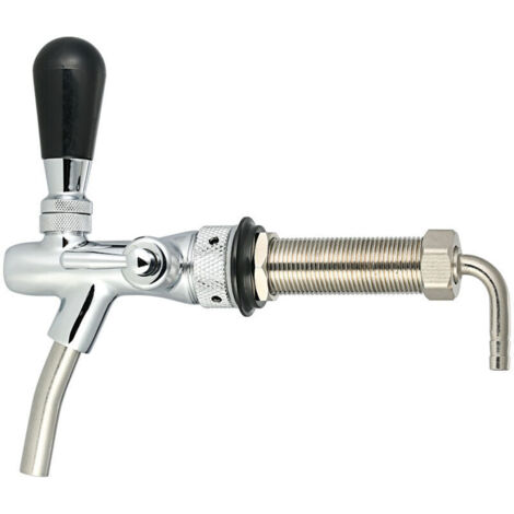 VURAHOME -Réglable F-low Control Chrome Robinet de bière pression G5 / 8 Shank Long Stem Home Brew Keg Tap (1/5)