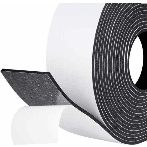 VURAHOME - Joint adhésif d'isolation phonique 50mm x 3mm x 5m – Caoutchouc mousse anti-froid – Protection contre les courants d'air et nuisances sonores (1/5)