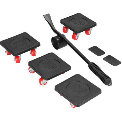 VURAHOME - Kit de Déménageur et de Levage de Meubles, Patins à Roulettes pour Meubles avec Roue Rotative à 360 Degrés, Deplace Meuble Lourd sans Effort, Charge de 800kg Outil de Déplacement de Meubles (1/5)