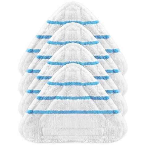 VURAHOME - Lot de 4 housses lingettes microfibre pour balai vapeur – Lavables en machine – Nettoyage efficace sols durs (1/5)