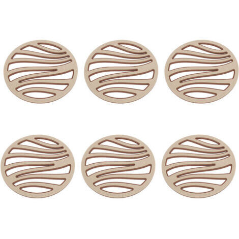 VURAHOME - Lot de 6 dessous de plat élégants, isolés, résistants à la chaleur, en silicone PP, antidérapants, anti-brûlures, pour la maison, le café, le restaurant,DUBUNS (1/4)