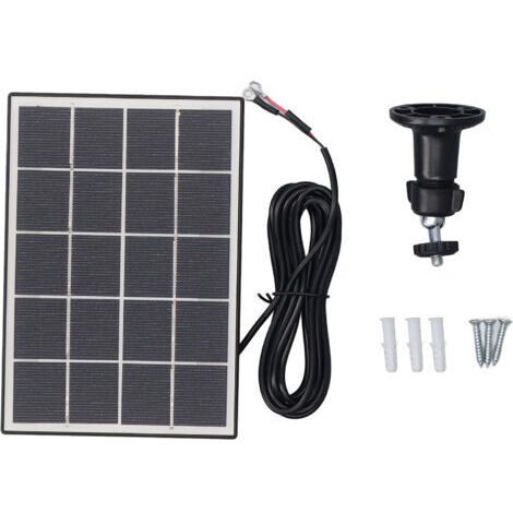 VURAHOME - Panneau solaire 3 W 5 V Chargeur de panneau solaire en silicium monocristallin efficace professionnel pour caméra de sécurité extérieure Noir,DUBUNS