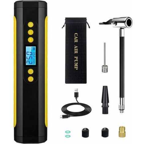 VURAHOME - Compresseur  Portatif, Rechargeable 140PSI Gonfleur Pneu Electrique,sans Fil Compresseur Voiture, avec Écran Digital LED Compresseur d'air Gonfleur Electrique pour Voiture, Moto et Ballon,d (1/5)