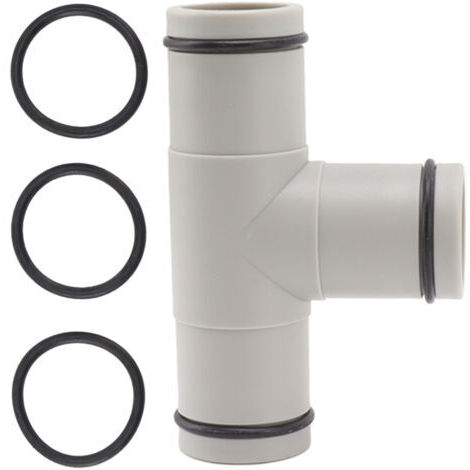 VURAHOME - Vanne de remplacement en T pour tuyau de piscine hors sol, double vanne de 3,1 cm en plastique,de (1/5)