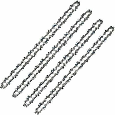 VURAHOME - Chaîne de tronçonneuse 52 Maillons, Pas de 3/8 LP, Jauge 050 (1,3mm) Faible Rebond (Low-Kickback), Lot de 4 Chaînes de Tronçonneuse 52 Entraineurs pour Guide-Chaîne de 14 (35 cm),de (1/5)