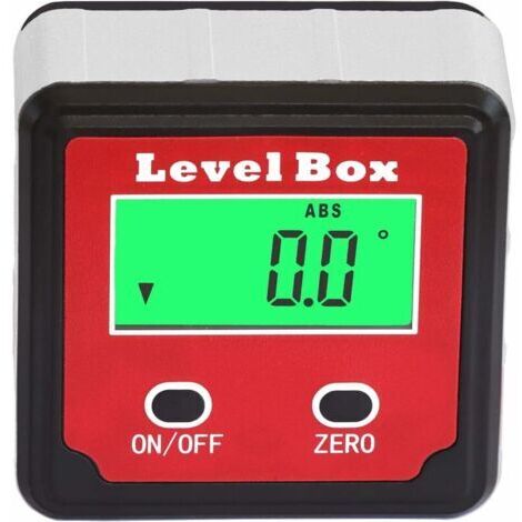 VURAHOME - Inclinomètre à angle LCD numérique étanche à l'eau Boîte d'angle Boîte Bevel Box Level Box d'angle Aimants intégrés,de (1/5)