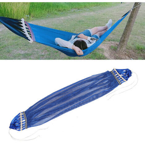 VURAHOME - Balançoire hamac en nylon anti-retournement, hamac en maille bleu pour extérieur et intérieur,DUBUNS (1/5)