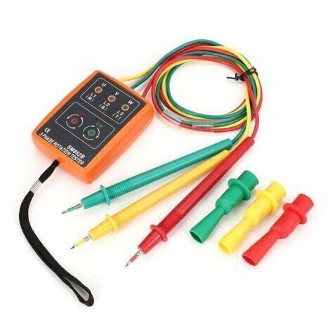 VURAHOME - Sm852B 3-Phase Rotation Testeur Numerique Indicateur De Phase De Detecteur Led Buzzer Phase Compteur Sequence,de (1/4)