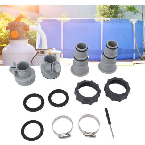 VURAHOME - Adaptateur de tuyau de piscine, adaptateur de tuyau de remplacement avec collier pour pompes à connexion filetée,de (1/5)