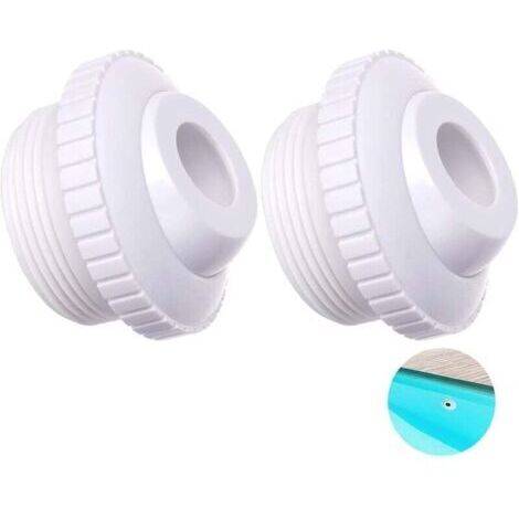 Confezione da 2 ugelli per piscina, getto di ingresso a flusso direzionale da 19 mm, getto di ritorno per piscina, parti di ricambio, raccordi per spa con filettatura MIP da 1,5", accessori per la pul (1/4)