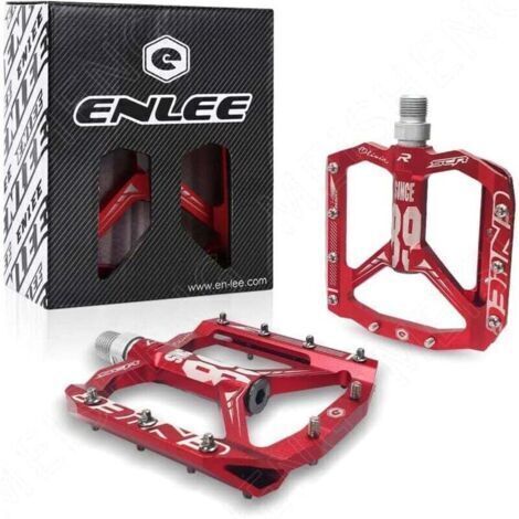Pédales de vélo MTB 9/16' – Aluminium CNC léger 390g – Surface antidérapante 105x100mm – Roulements scellés pour BMX et VTT (1/4)