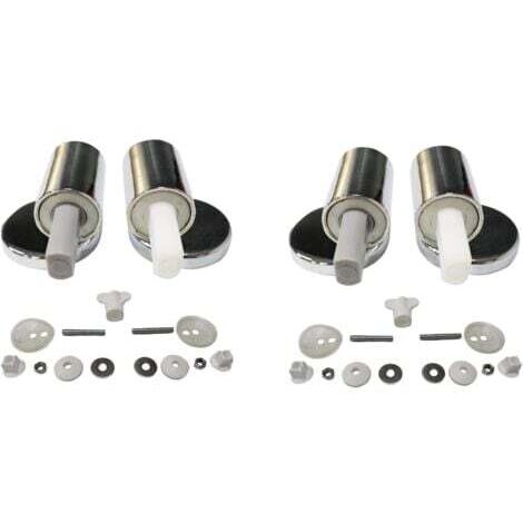 Ccykxa – Lot de 4 charnières pour abattant WC – Alliage de zinc – Fermeture douce – Dégagement rapide – Compatible avec la plupart des toilettes (1/5)