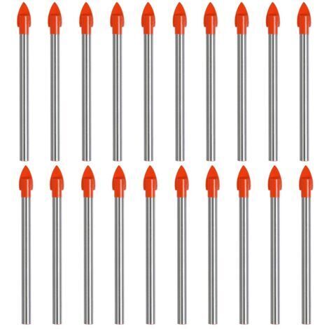 Foret Carrelage 6mm Foret à Percer Le Verre 20Pcs Foret Verre Revêtement en Titane, Meche Carrelage 6 mm Foret Carbure de Tungstene Carrelage pour Forage Carrelage, Verre, Ceramique et Bois (1/4)