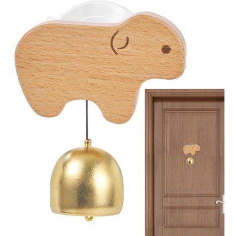 Sonnette de porte pour commerçants - Sonnette de porte à ventouse petit mouton Sonnette de porte d'entrée commerciale pour les commerçants, les magasins de détail et la maison - Cloche souveni (1/5)