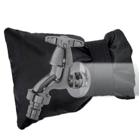 Housses de robinet pour l'hiver, housses de robinet isolées pour l'hiver,Couvercle de protection de robinet résistant aux intempéries, couvercle de robinet thermique Protecteur de robinet,noir (1/5)