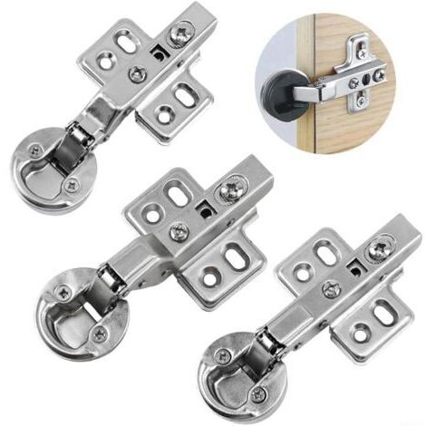 Charnière de porte en verre robuste de 26 mm, vis coupelle, fixation stable, trois types de charnières fixes (grande) (1/5)