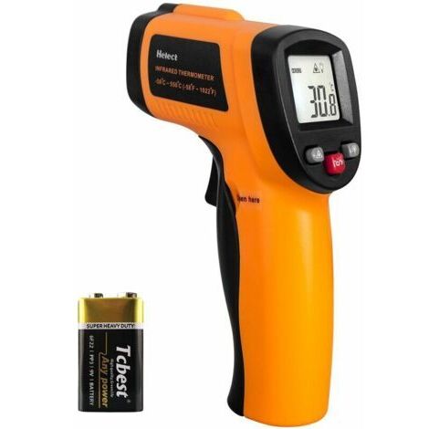 Thermomètre Infrarouge, Sans Contact Laser Thermomètre Infrarouge de -50°C à 400°C, Ecran LCD Rétroéclairé (Pas pour l'homme)-- (1/5)