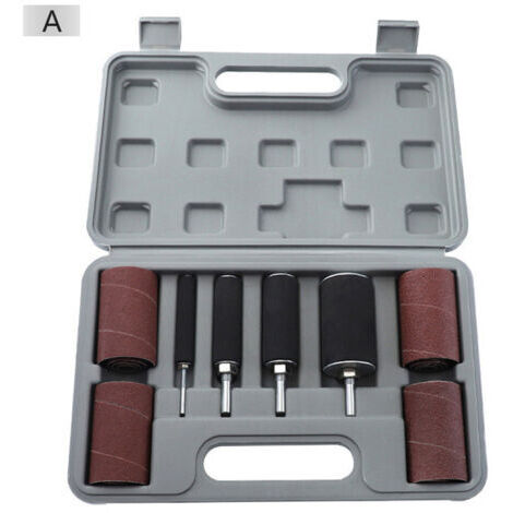 Tambour De Ponçage, Kit ponceuse à tambour trousse à outils ponceuse à tambour de ponçage ensemble d'outils de ponçage de broche manchons 20pcs avec étui pour perceuse