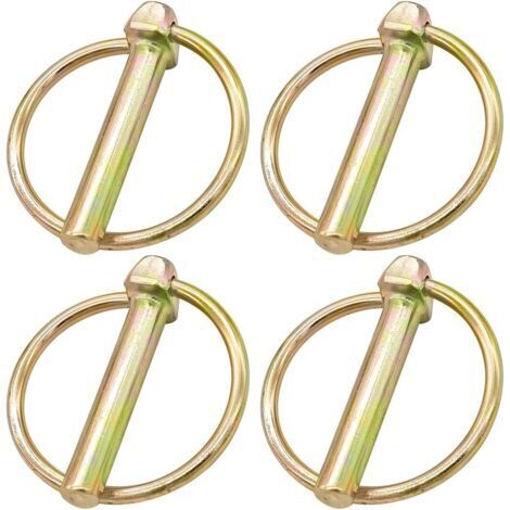 4 Pièces Goupilles Clips, Goupille De Lynch Avec Anneau, Assortiment De Goupilles Clips Rond Sécurité, Goupille De Lynch Pour Remorque Tracteur Agricole, ,Pour Véhicules Agricoles(M8) (1/5)