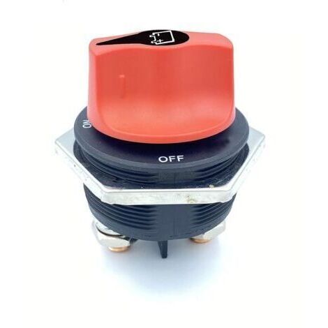 Coupe-Batterie Interrupteur d'isolateur de Batterie de Voiture,Commutateur Isolateur Batterie,Max 32V 300A CONT 450A INT Interrupteurs de Batterie pour Bateau RV Marine Yacht Moto Véhicules (1/5)