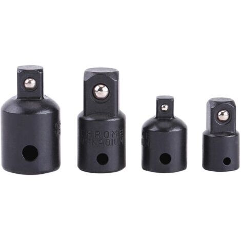 Augmentateur À Chocs,4pcs 1/2-3/8 pouce Adaptateur De Douille convertisseur et réducteur (1/4)