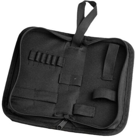 Sacoche à outils monobloc, résistante et imperméable, en toile Oxford, idéale pour électricien, menuisier, mécanicien ou pour la réparation de montres. Fermeture éclair, enrouleur, poches zippé (1/5)