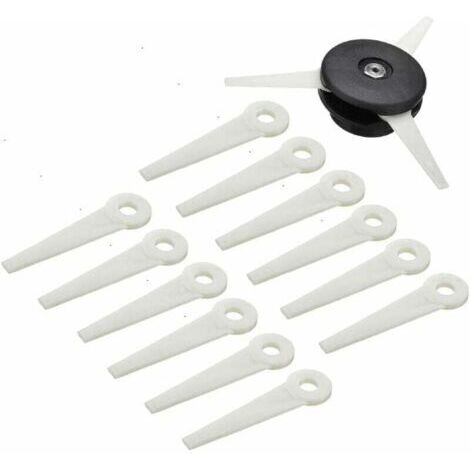 Tête de Débroussailleuse avec 12 Lames de Rechange en Plastique Compatible Stihl Polycut