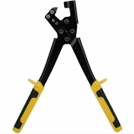 Pince à sertir modèle 15-273, adaptée aux profils de 0,6 mm, fabriquée en France - pour le sertissage permanent des cadres métalliques en forme de U - poignée confortable - peut être utilisée d'une se (1/4)