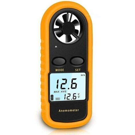 Anémomètre numérique portable haute précision ±5% – Rétro-éclairage LCD – Plage de vitesse 0-30 m/s – Utilisation extérieure pour drones et CVC