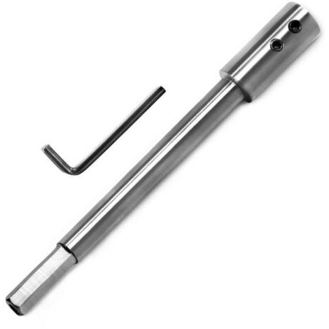 Tige d'extension extra-longue de 178 mm pour forets : ajoute 146 mm de profondeur à vos forets ronds ou hexagonaux de 9,5 mm. (1/4)