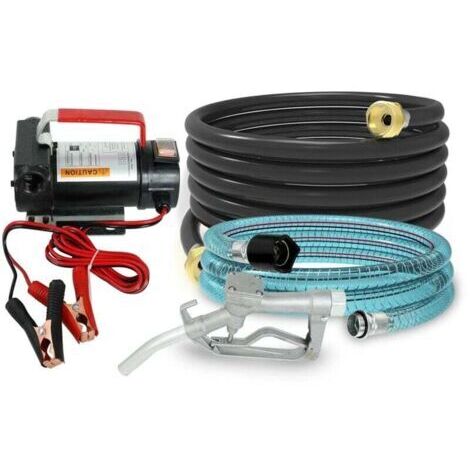 Ej.Life Pompe à Carburant 12V 155W - Diesel/Gasoil/Huile/Fioul - Amorçage Automatique - Pour Réservoir, Citerne, Garage - Débit Rapide & Sécurisé (1/4)