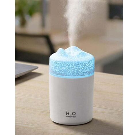 Mini umidificatore portatile, texture vulcanica colorata, umidificatore a nebbia fredda da 300 ml, alimentazione USB, spegnimento automatico. Ideale per camera da letto, ufficio e auto. (1/4)