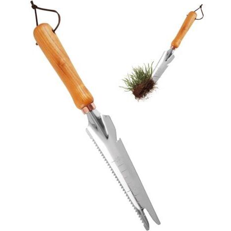 1 Pelle de jardin multifonction en acier inoxydable - Outil de désherbage de jardin - Outil de désherbage manuel - Pelle à désherber pour désherber, creuser et tailler (1/5)