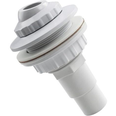 (blanc)Buse d'entrée de piscine, buse d'entrée pour piscines à parois en acier, buse de retour avec tête pivotante, arroseur de piscine, raccord de tuyau 32 mm/38 mm, accessoire de piscine (1/5)