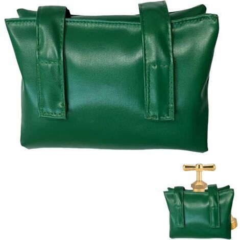 Couvercle Antigel pour Robinet Extérieur Vert Cuir,Housse de Protection Imperméable pour Robinet,Housse Isolante Extérieure Jardin Protection Contre Le Gel en Hiver Sac Vent Résistant (1/5)